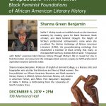 Shanna Benjamin will speak at the University of Delaware December 5, 2019